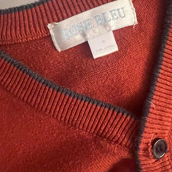 Boys Burnt Copper Cardigan by Rose Bleu - Picture 2 of 2